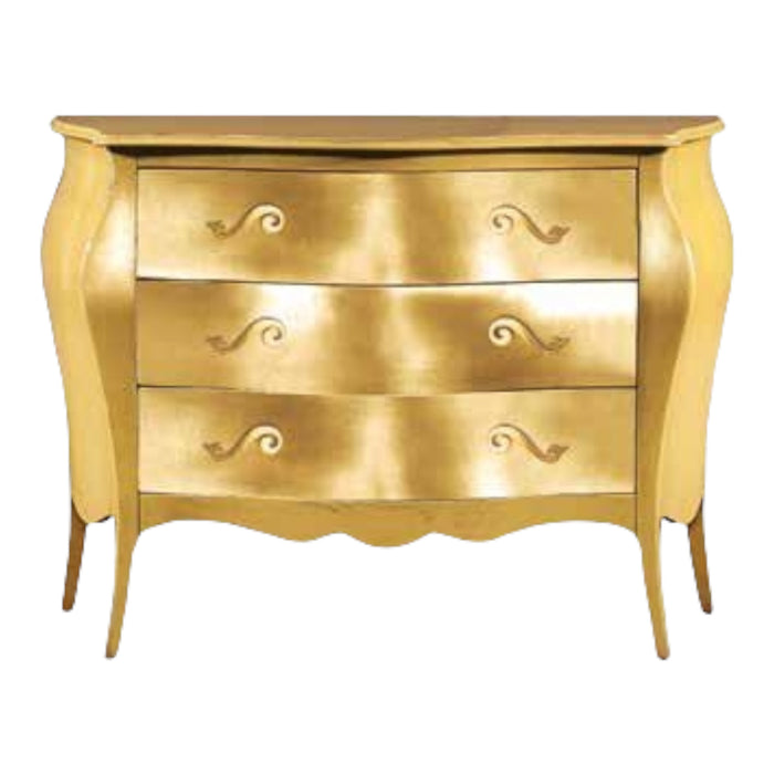 ComÃ² bombato 3 cassetti 100*42*85 oro