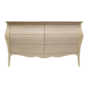 ComÒ bombato classico 6 cassetti bianco perlato 162x58x85 (3246) - Mobili 2G