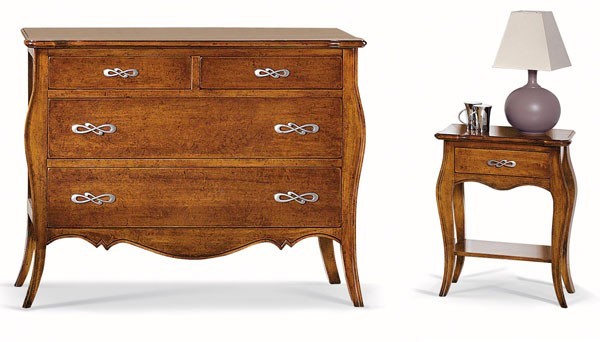 ComÒ classico 4 cassetti legno noce bassano 116x54x91 (488) - Mobili 2G