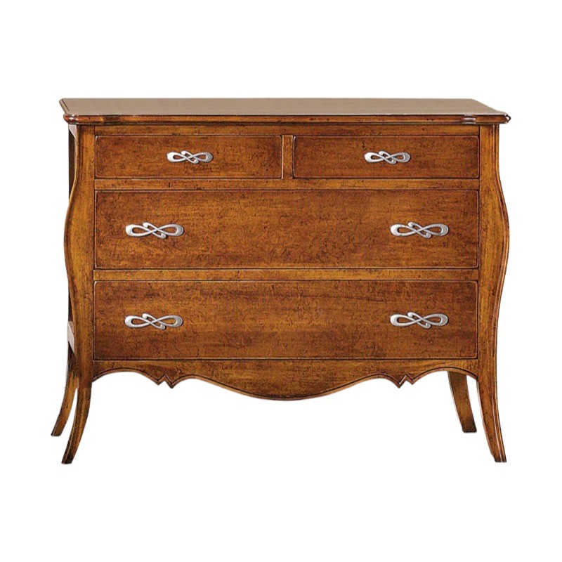 ComÒ classico 4 cassetti legno noce bassano 116x54x91 (488) - Mobili 2G
