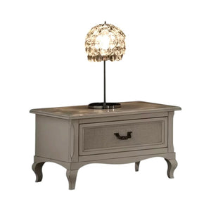 Comodino 1 cassetto paglia di vienna legno shabby 62x43x41 - Mobili 2G