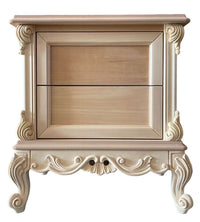 Comodino 2 cassetti classico barocco legno grezzo 55x37x60 - Mobili 2G