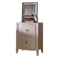 Comodino 2 cassetti decoro onda in legno massello l.50 p.37 h.67 - Mobili 2G