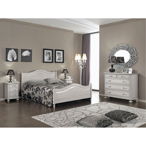  comodino arte povera 3 cassetti legno shabby tortora grigio 50x38x66 (1476) - Mobili 2G