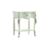 Comodino classico 1 cassetto 1 ripiano in legno bianco l.57 p.40 h.68 - Mobili 2G