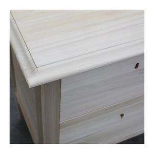 comodino classico 2 cassetti legno grezzo 51x37x65 - Mobili 2G