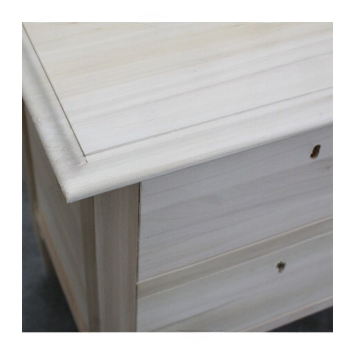 comodino classico 2 cassetti legno grezzo 51x37x65 - Mobili 2G