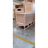 Comodino classico 2 cassetti legno grezzo 61x41x71 - Mobili 2G