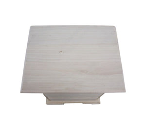 comodino classico 3 cassetti legno grezzo 50x38x65 (467) - Mobili 2G