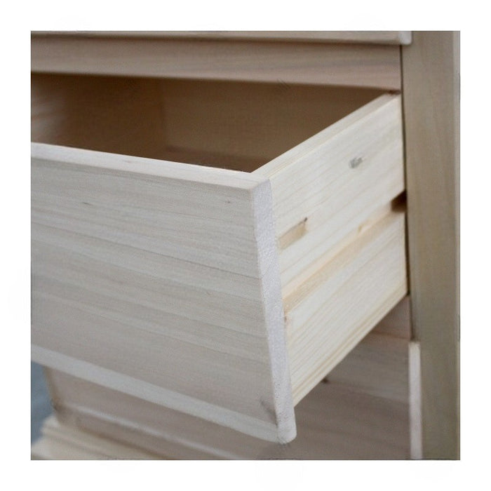 comodino classico 3 cassetti legno grezzo 50x38x65 (467) - Mobili 2G