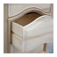 comodino classico 3 cassetti legno grezzo 60x37x71 - Mobili 2G