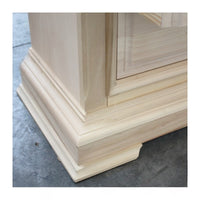 comodino classico 3 cassetti legno grezzo 60x37x71 - Mobili 2G