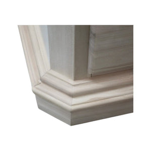 comodino classico 3 cassetti legno grezzo 60x38x71 (418) - Mobili 2G