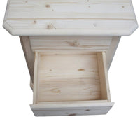  comodino classico 3 cassetti legno massello abete grezzo 50x38x65 - Mobili 2G