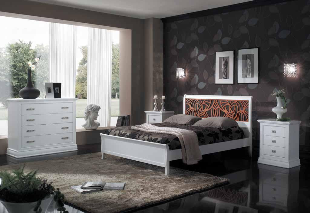 Comodino classico 3 cassetti legno shabby bianco 61x38x74