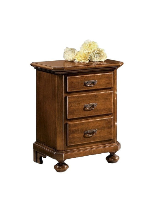  comodino classico 3 cassetti legno tinta noce 50x38x66 - Mobili 2G