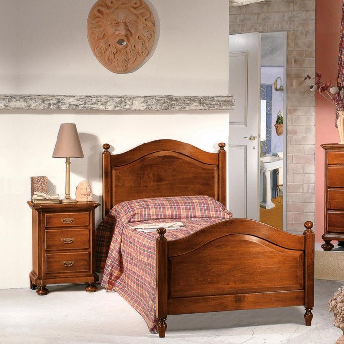  comodino classico 3 cassetti legno tinta noce 50x38x66 - Mobili 2G