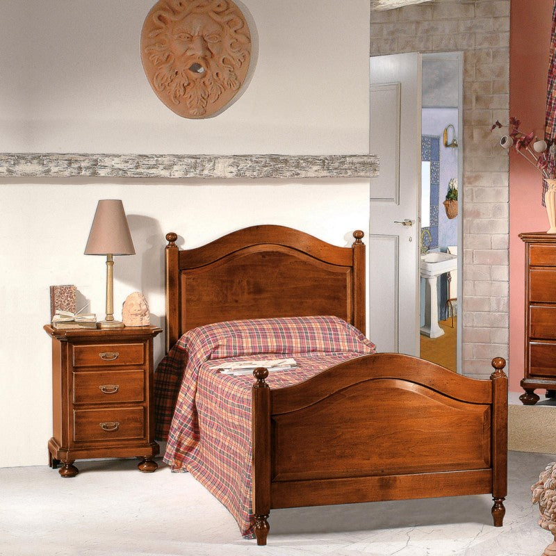  comodino classico 3 cassetti legno tinta noce 50x38x66 - Mobili 2G