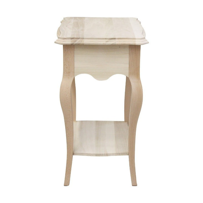 Comodino classico in legno 1 cassetto 1 ripiano grezzo l.54 p.36 h.69 (1480) - Mobili 2G