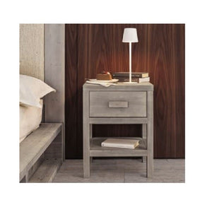 Comodino cortina 1 cassetto legno grigio abete 45x38x60 (3304) - Mobili 2G