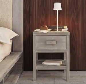 Comodino cortina 1 cassetto legno grigio abete 45x38x60 (3304) - Mobili 2G