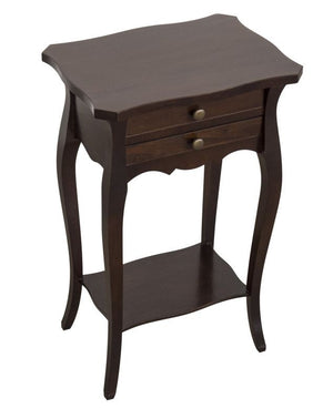 Comodino porta telefono classico legno noce scuro  45x35x70 - Mobili 2G