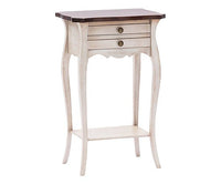 Comodino porta telefono legno shabby bianco anticato noce 45x35x70 - Mobili 2G