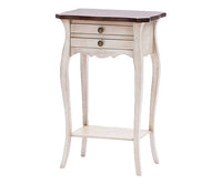 Comodino porta telefono legno shabby bianco anticato noce 45x35x70 - Mobili 2G