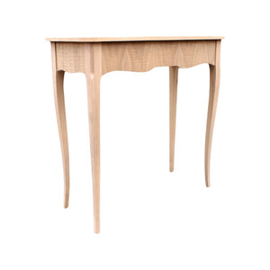 Consolle 1 cassetto intarsiata legno grezzo l.79 p.34 h.80 (3123) - Mobili 2G