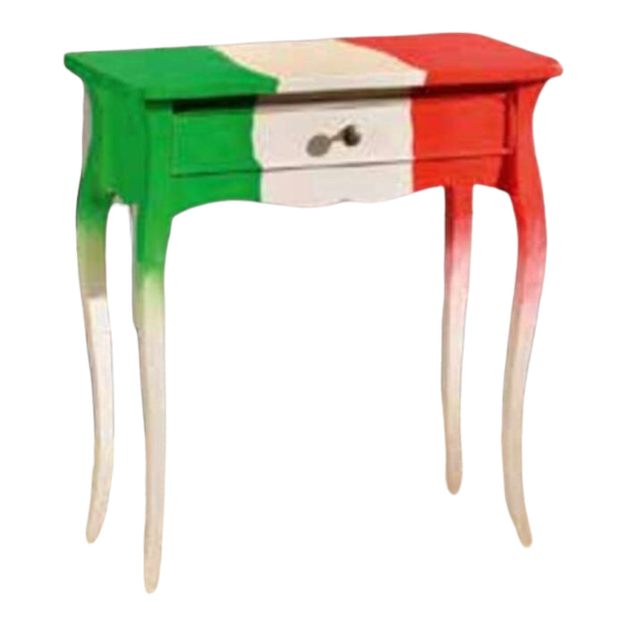 Consolle 1 cassetto legno shabby decoro italia 62x31x70