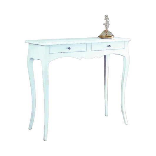 Consolle arte povera 2 cassetti in legno bianco l .96 h 80 p. 41 (1476) - Mobili 2G