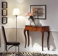 Consolle arte povera in legno massello 1 cassetto tinta noce  l.104 p.38 h.88 (293) - Mobili 2G