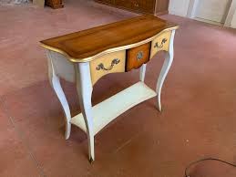 Consolle classica 1 cassetto legno shabby oro 100x40x88 - Mobili 2G