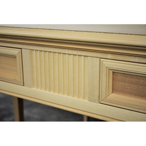 Consolle classica 2 cassetti intarsiata legno grezzo l.110 p.38 h.80 - Mobili 2G