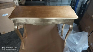 Consolle classica 2 cassetti legno foglia oro 96x41x80 (478) - Mobili 2G