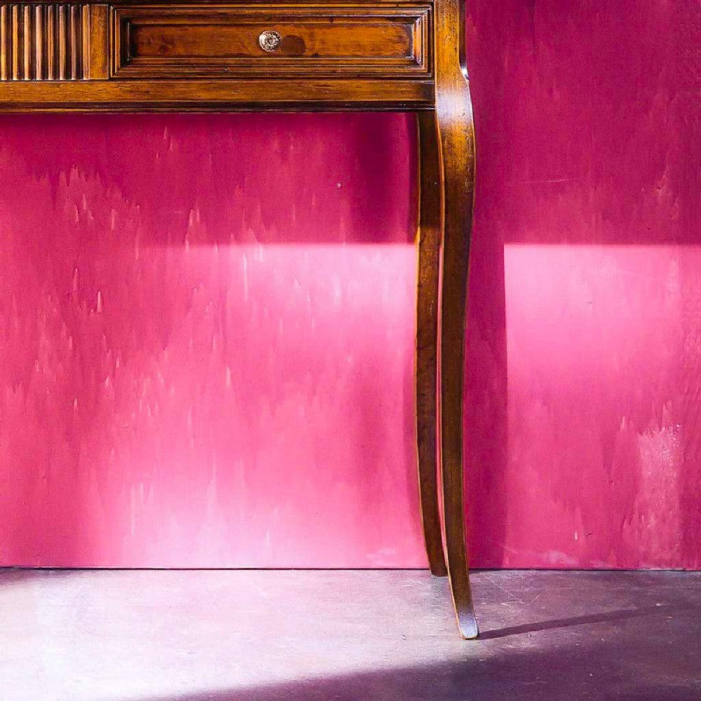 Consolle classica in legno 2 cassetti intarsiata finitura bassano l.110 p.38 h.80 - Mobili 2G