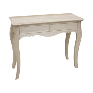 Consolle in legno classica 2 cassetti grezzo l.101 p.38 h.82 (3108) - Mobili 2G