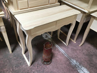 Consolle in legno classica 2 cassetti grezzo l.101 p.38 h.82 (3108) - Mobili 2G