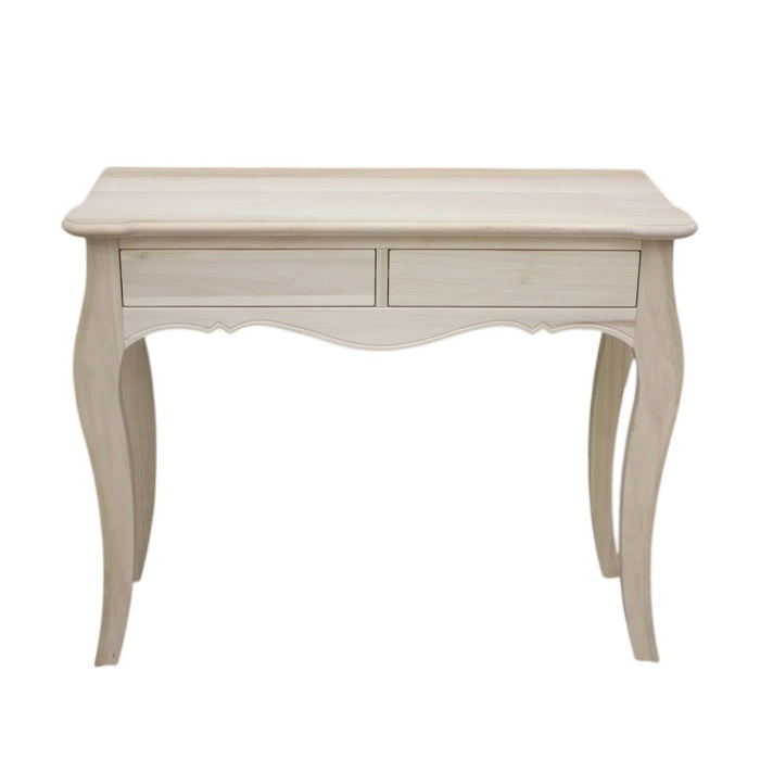 Consolle in legno classica 2 cassetti grezzo l.101 p.38 h.82 (3108) - Mobili 2G