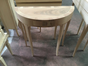 Consolle in legno classica a mezzaluna 1 cassetto grezzo l.81 p.34 h.80 (3110) - Mobili 2G