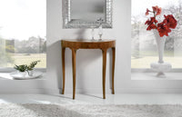 Consolle in legno classica a mezzaluna 1 cassetto grezzo l.81 p.34 h.80 (3110) - Mobili 2G