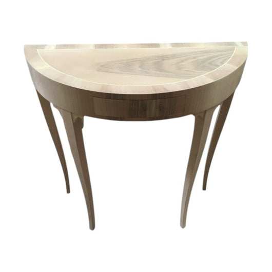 Consolle in legno classica a mezzaluna 1 cassetto grezzo l.81 p.34 h.80 (3110) - Mobili 2G