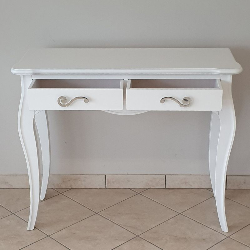 Consolle in legno laccata bianco opaco misure l.101 p.38 h.82 (3108) - Mobili 2G