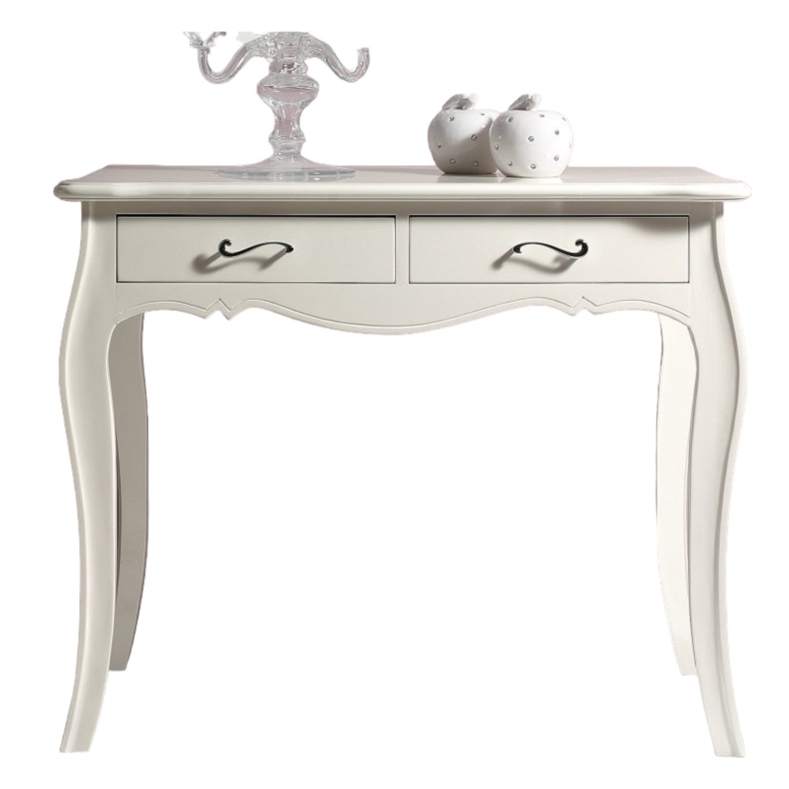 Consolle in legno laccata bianco opaco misure l.101 p.38 h.82 (3108) - Mobili 2G