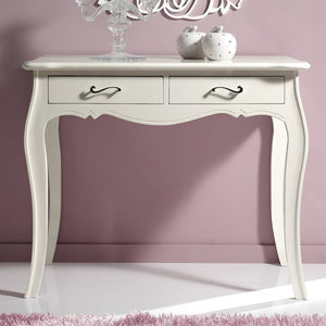 Consolle in legno laccata bianco opaco misure l.101 p.38 h.82 (3108) - Mobili 2G