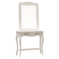 Consolle shabby chic bianco opaco con specchio (1283-1284) - Mobili 2G