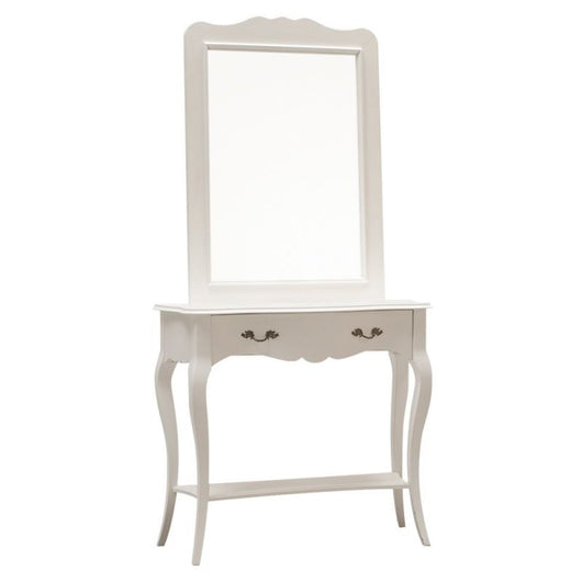 Consolle shabby chic bianco opaco con specchio (1283-1284) - Mobili 2G