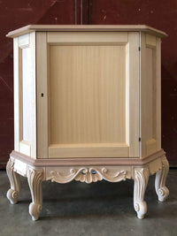 Credenza 1 porta ad angolo classica barocco legno grezzo 89x62x92 - Mobili 2G