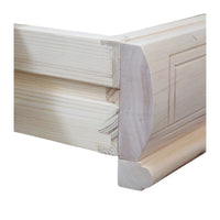 Credenza 2 porte 2 cassetti intarsio legno massello grezzo 211x58x114 - Mobili 2G