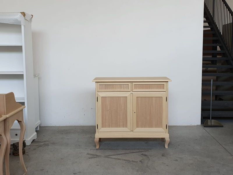 Credenza 2 porte 2 cassetti legno grezzo 105x42x98 - Mobili 2G